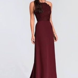 Haley Paige Occasions Lace Halter Gown